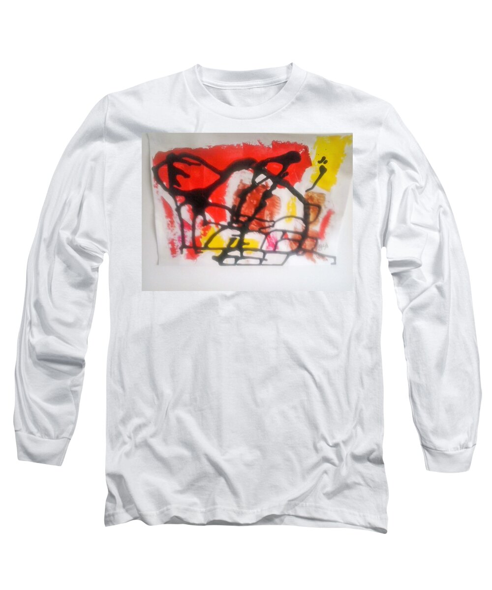  Long Sleeve T-Shirt featuring the painting Caos 22 by Giuseppe Monti