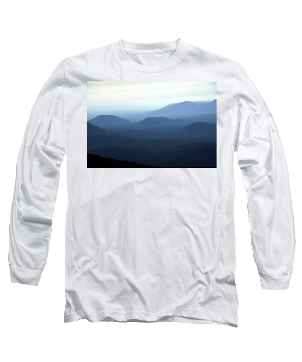 Aerial Long Sleeve T-Shirt featuring the photograph Cinder cones of volcanic eruptions by Steve Estvanik