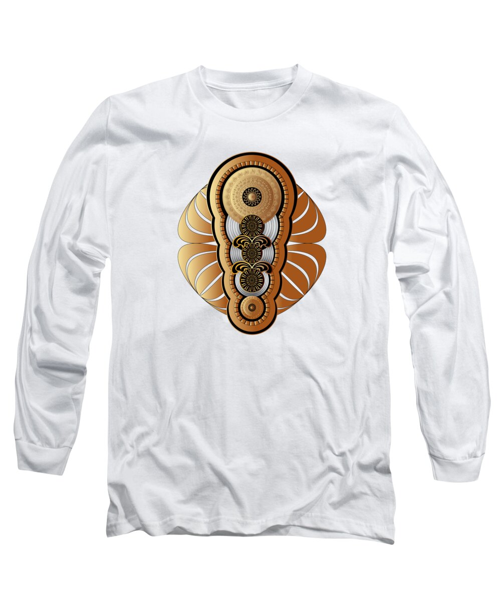 Mandala Long Sleeve T-Shirt featuring the digital art Circumplexical No 3658 by Alan Bennington