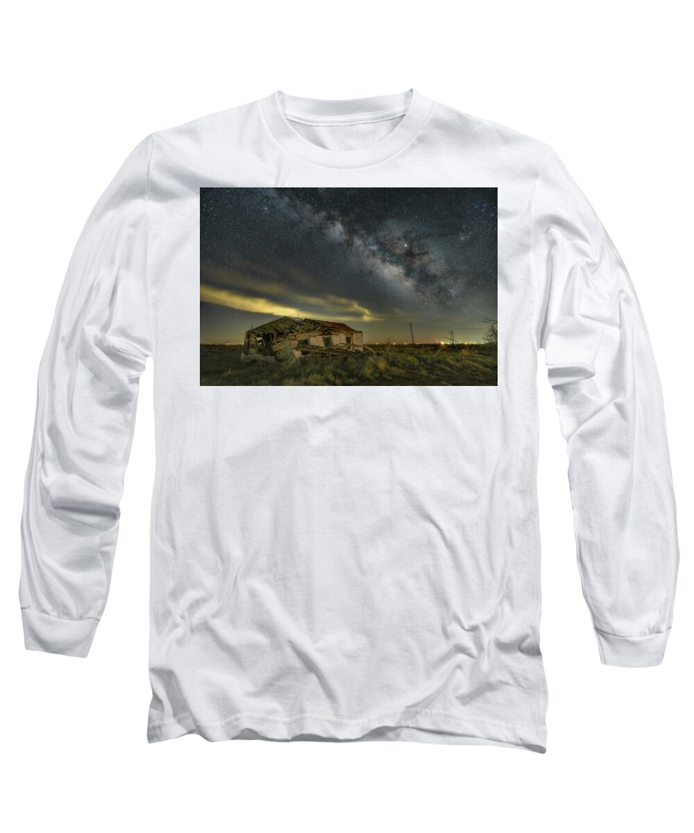 Milky Way Long Sleeve T-Shirt featuring the photograph Collapsing Time and Space by James Clinich