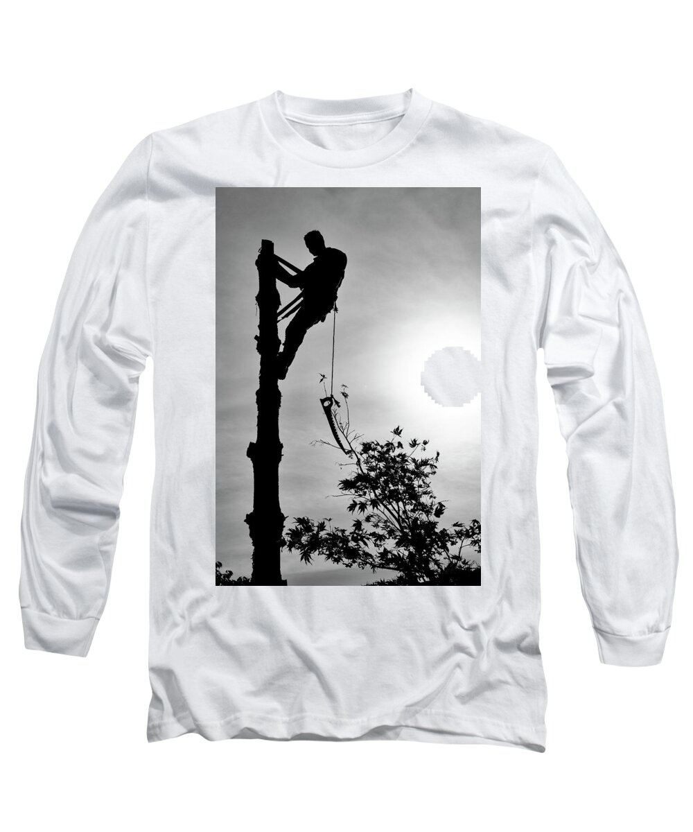 Tree Long Sleeve T-Shirt featuring the photograph Coming Down by Monte Arnold