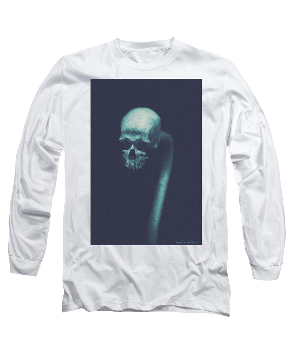 Skull Long Sleeve T-Shirt featuring the photograph Cranium Ophidian by Joseph Westrupp
