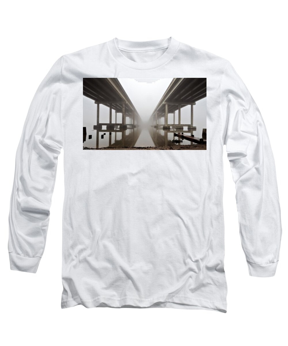 Bridge Long Sleeve T-Shirt featuring the photograph Disappearing Bridge by Jerry Connally