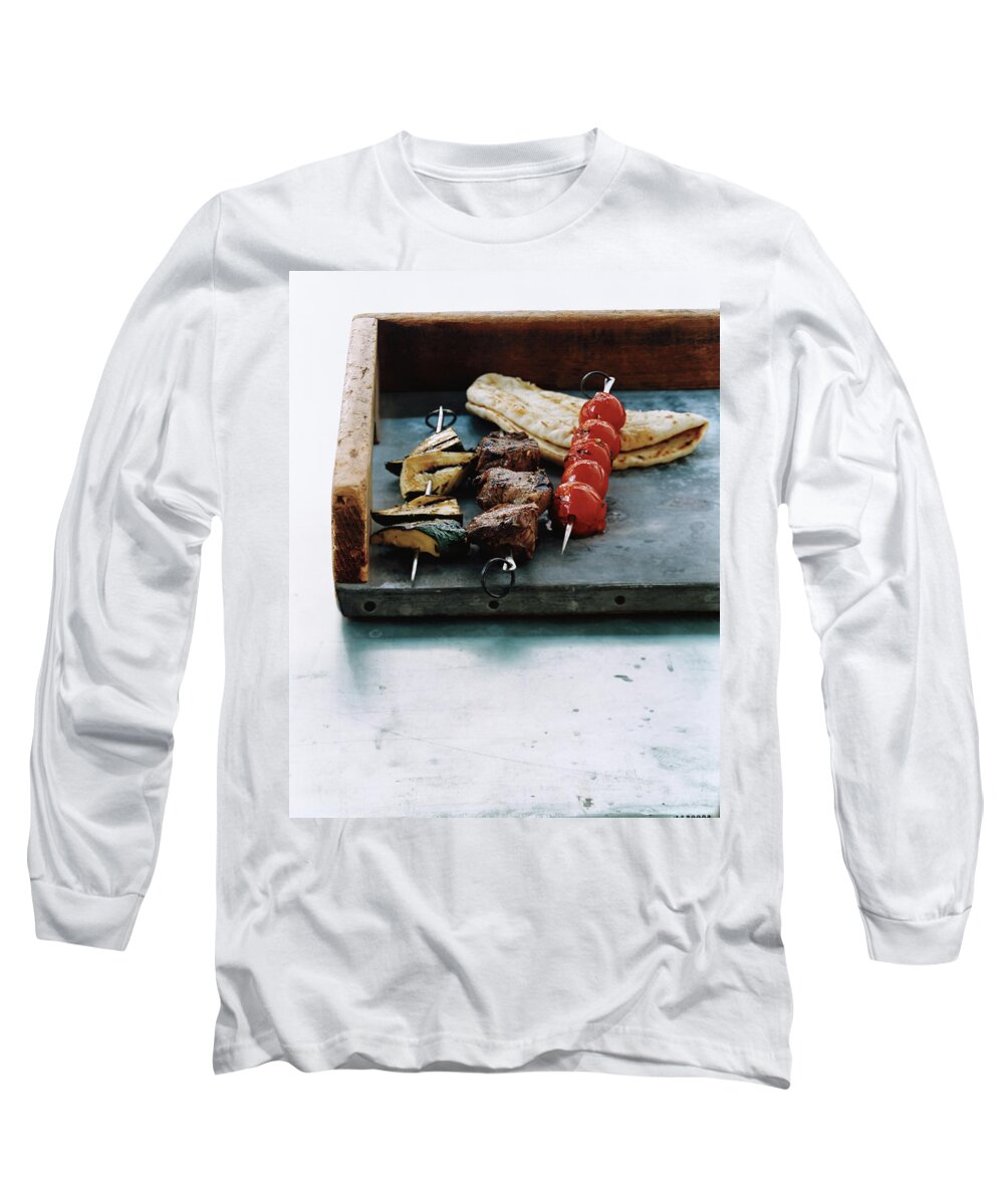#new2022 Long Sleeve T-Shirt featuring the photograph Herbed Lamb Kebabs by Romulo Yanes