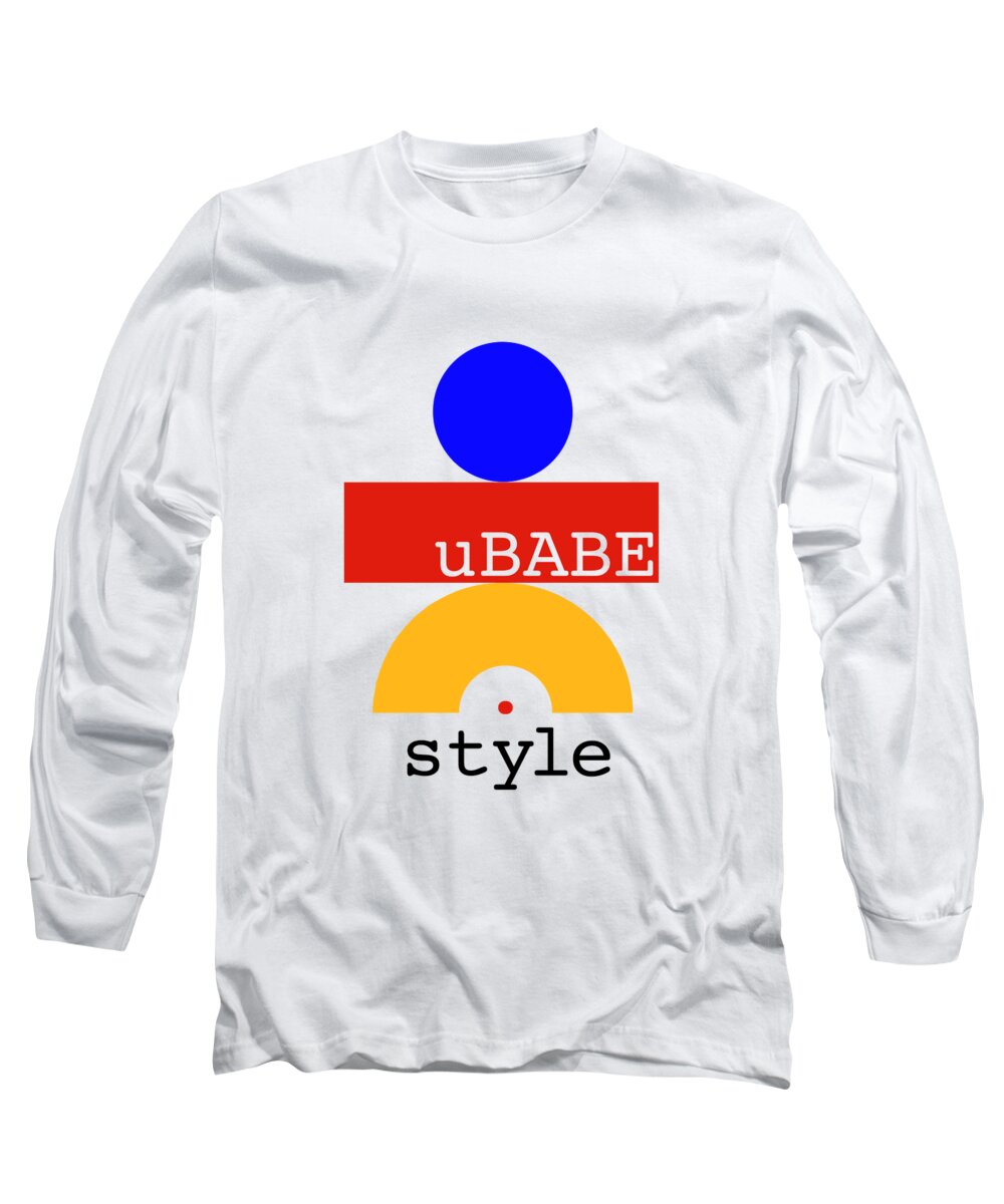 Primitive Style Long Sleeve T-Shirt featuring the digital art Hug Me by Ubabe Style