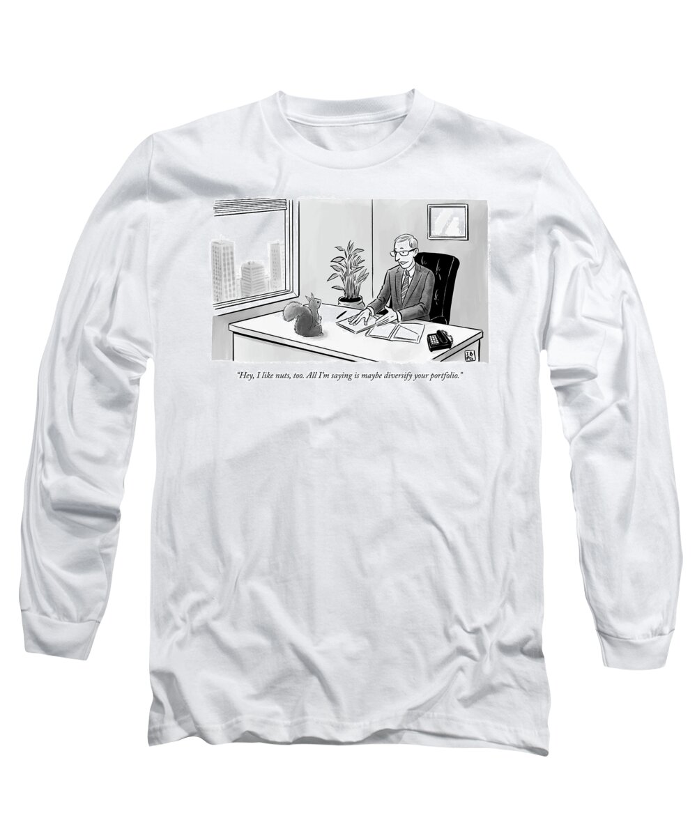 A22943 Long Sleeve T-Shirt featuring the drawing I Like Nuts, Too by Pia Guerra and Ian Boothby