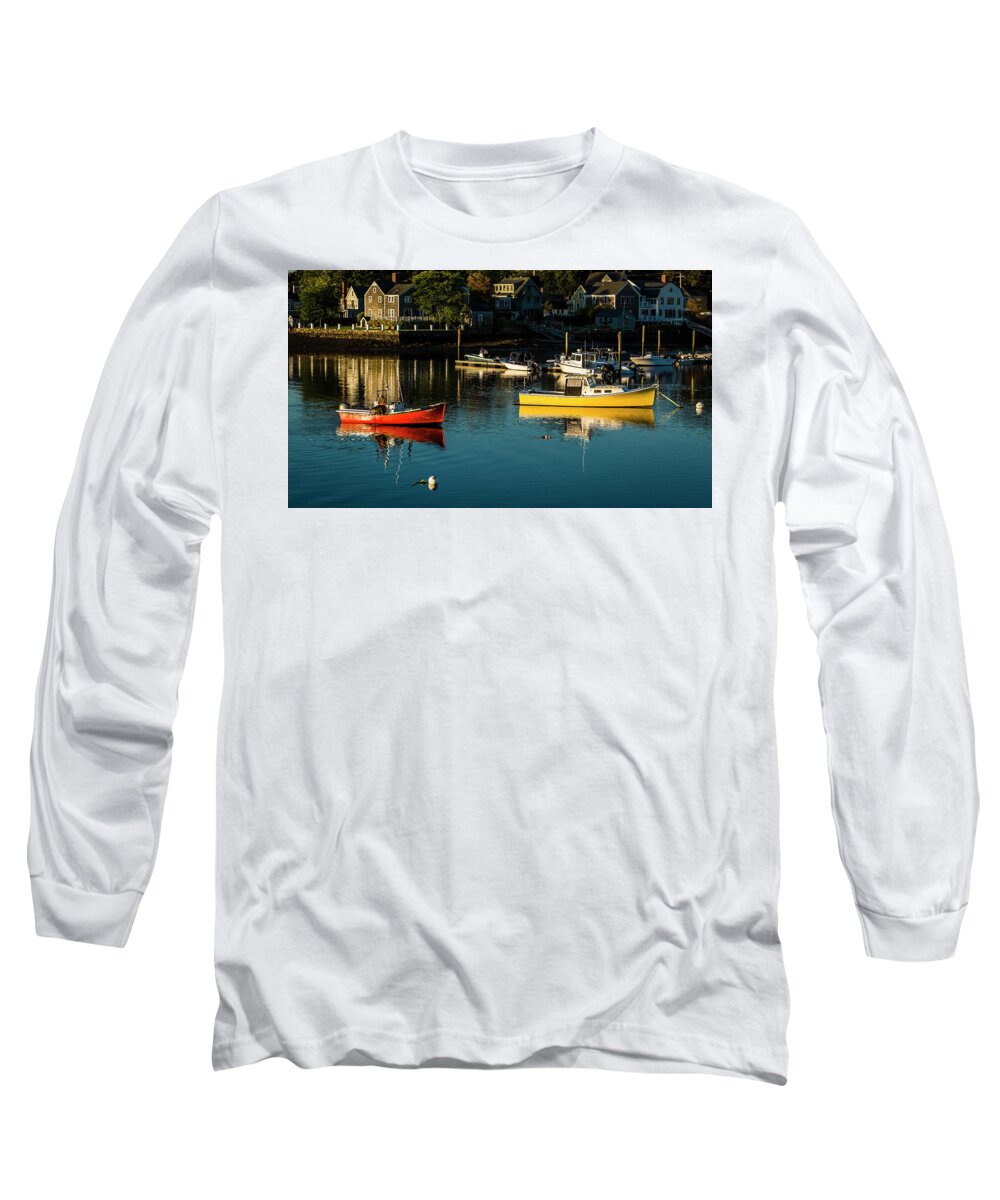 Portsmouth Long Sleeve T-Shirt featuring the photograph Lobster Fishing by Ray Silva