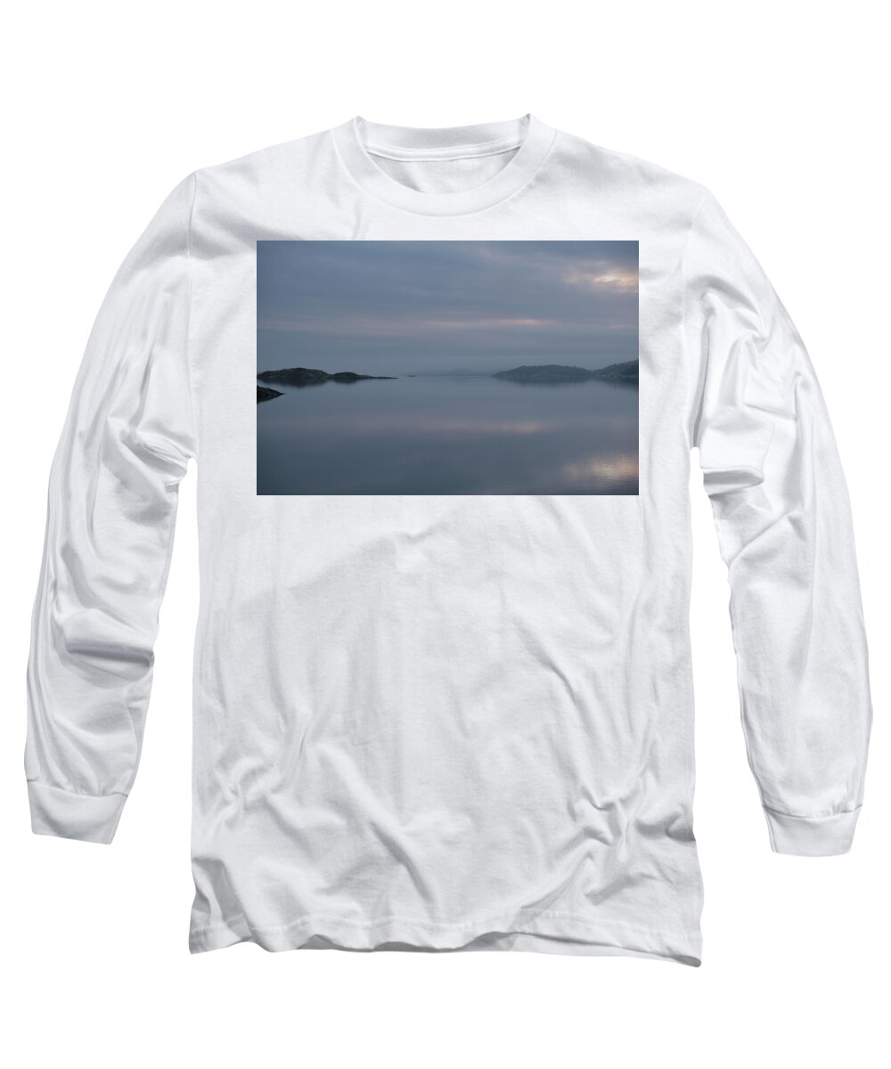 Sweden Long Sleeve T-Shirt featuring the pyrography Misty day by Magnus Haellquist