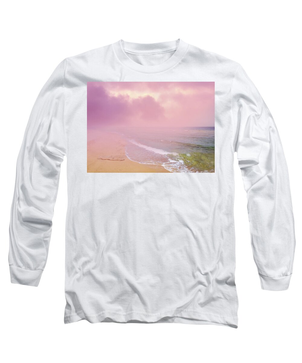 Dreamy Long Sleeve T-Shirt featuring the photograph Morning Hour By The Seashore In Dreamland by Johanna Hurmerinta