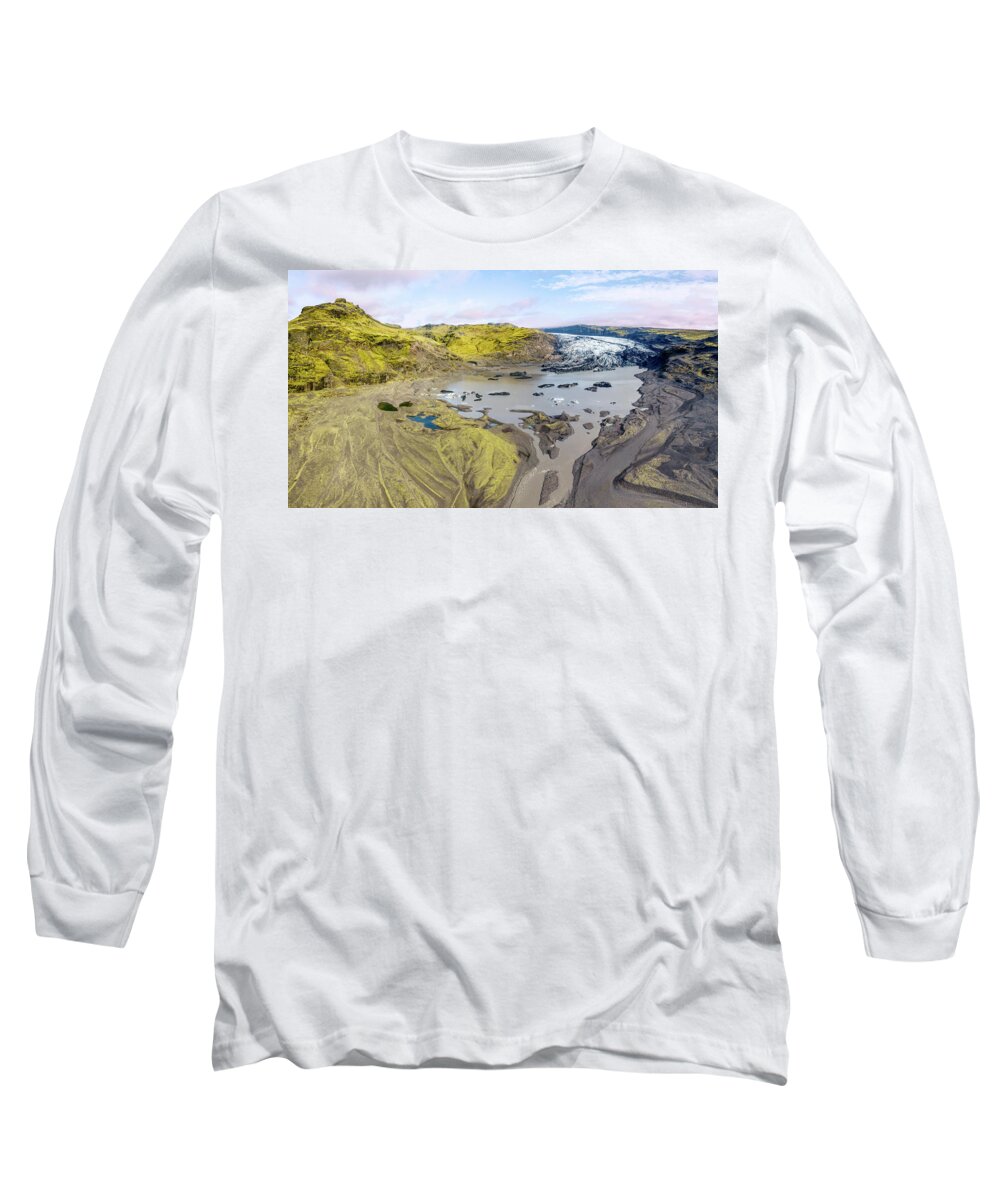 David Letts Long Sleeve T-Shirt featuring the photograph Mountain Glacier by David Letts