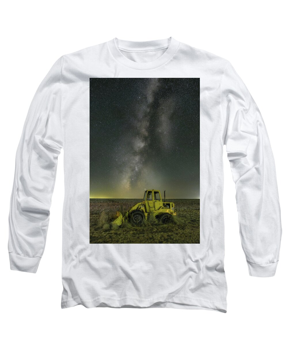 Milky Way Long Sleeve T-Shirt featuring the photograph Night CAT by James Clinich