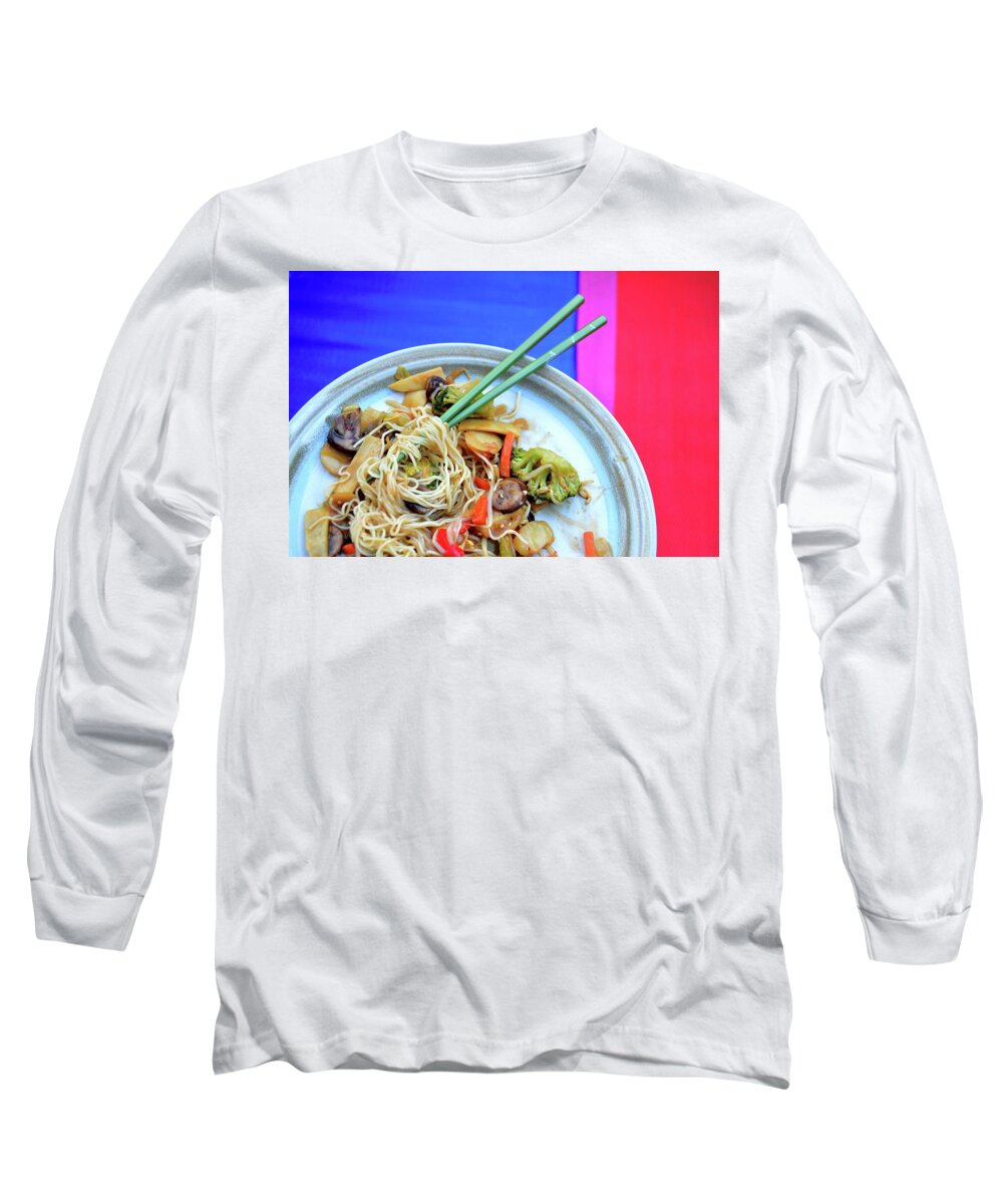 Noodles Long Sleeve T-Shirt featuring the photograph Noodles by Lisa Burbach