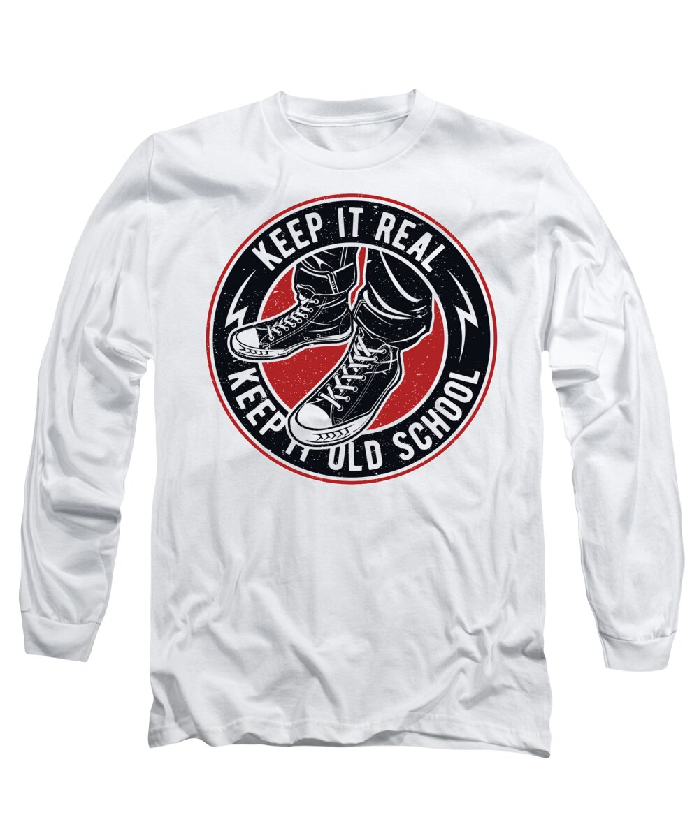 Sneakers Long Sleeve T-Shirt featuring the digital art Old School by Long Shot