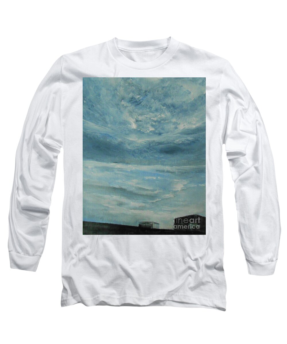 Abstract Long Sleeve T-Shirt featuring the painting On My Way Home by Jane See
