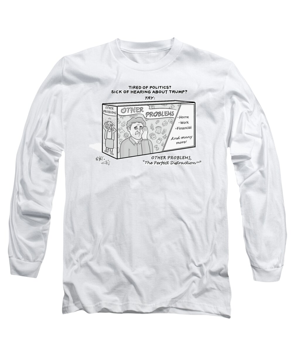 Captionless Long Sleeve T-Shirt featuring the drawing Other Problems by Ellis Rosen and Christopher Weyant
