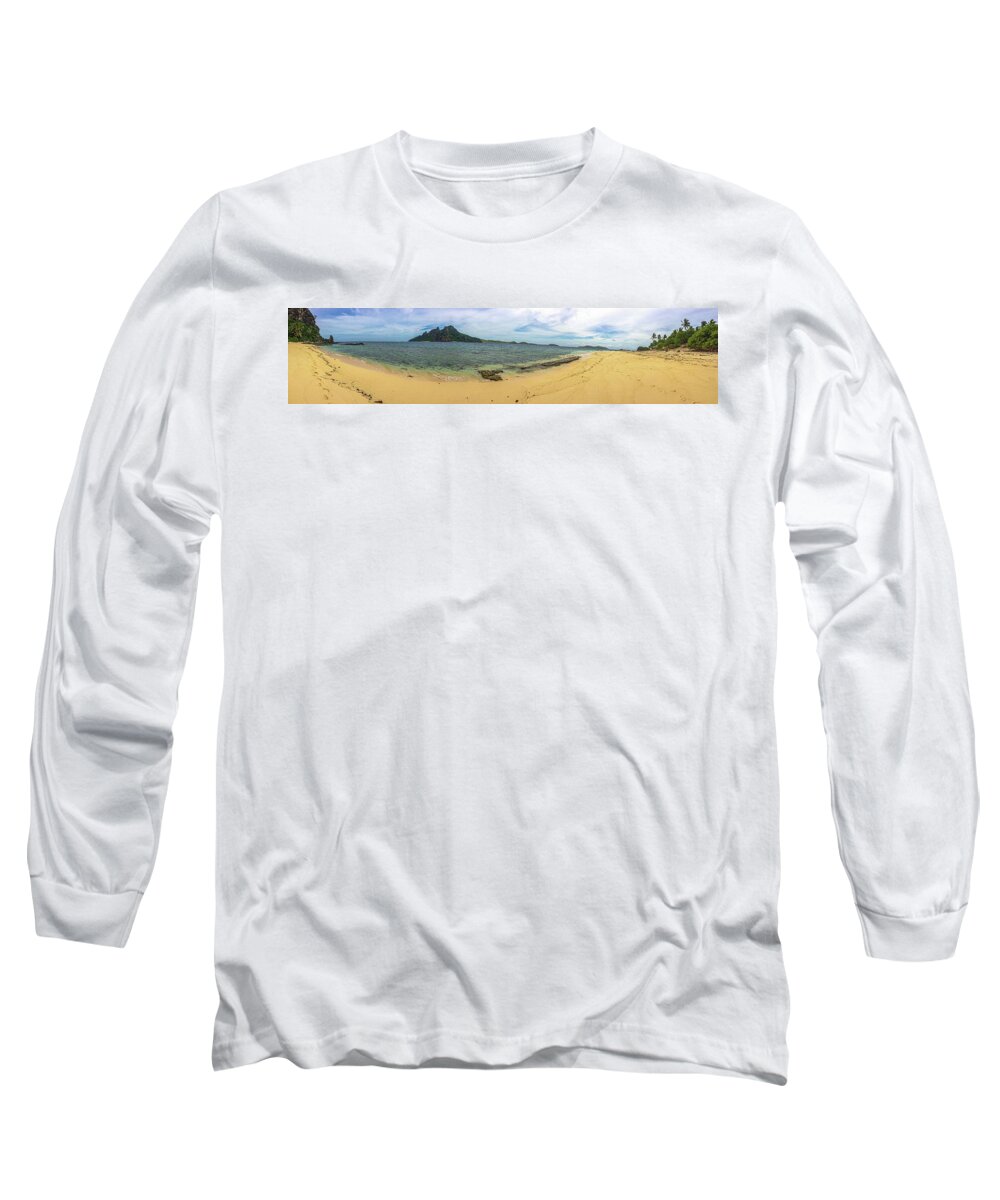 Fiji Long Sleeve T-Shirt featuring the photograph Panorama of Paradise by Jeremy Guerin