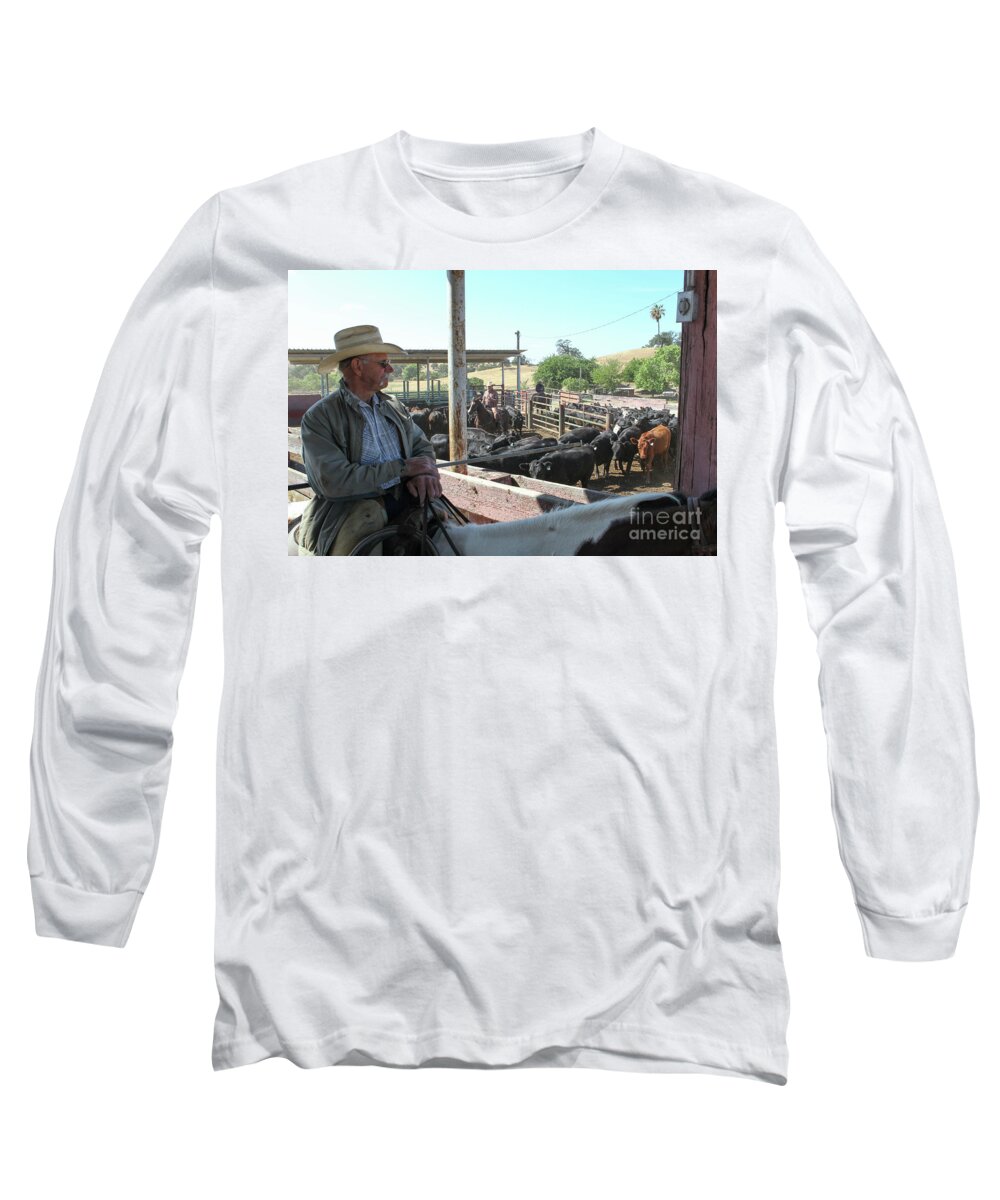 Cowboy Long Sleeve T-Shirt featuring the photograph Skip by Diane Bohna