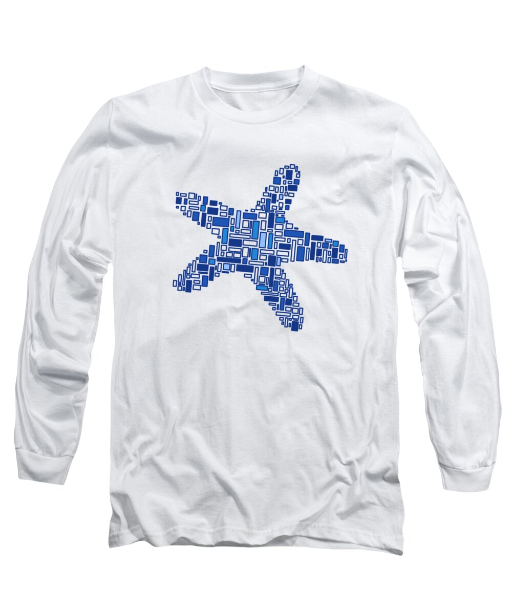 Starfish Long Sleeve T-Shirt featuring the digital art Starfish01 by Filippo Rossi