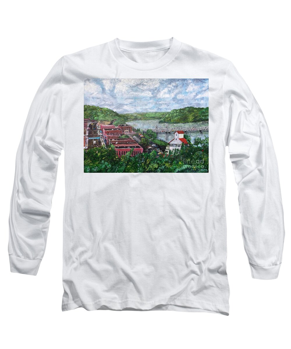 Stillwater Long Sleeve T-Shirt featuring the painting Stillwater MN by Richard Wandell
