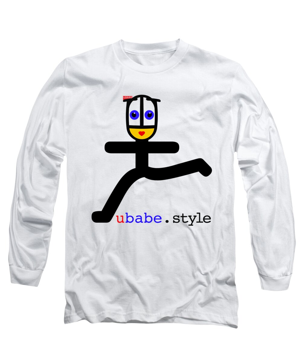 Ubabe Style Long Sleeve T-Shirt featuring the digital art Style Runner by Ubabe Style