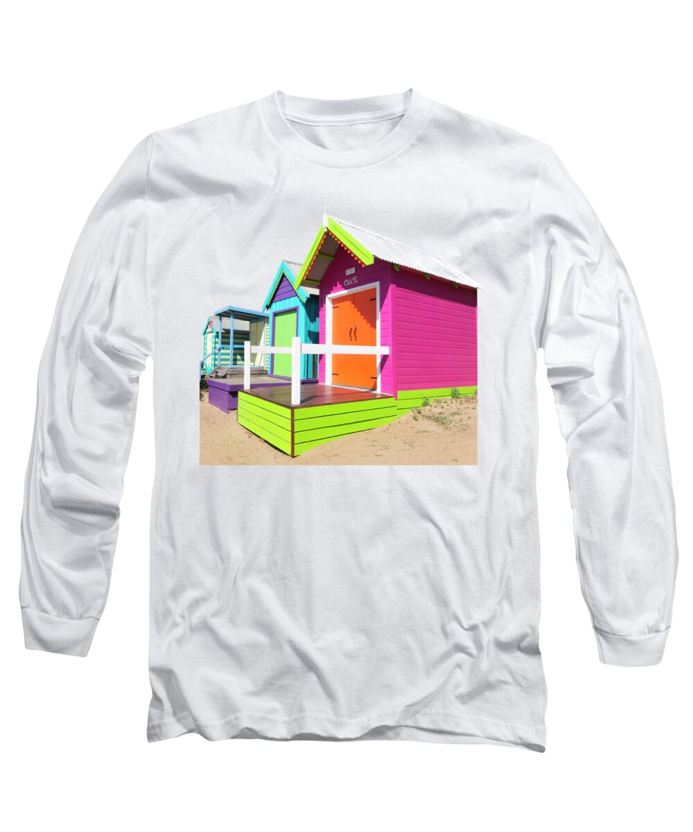 Beach Boxes Long Sleeve T-Shirt featuring the photograph Sugar Shack by Linda Lees