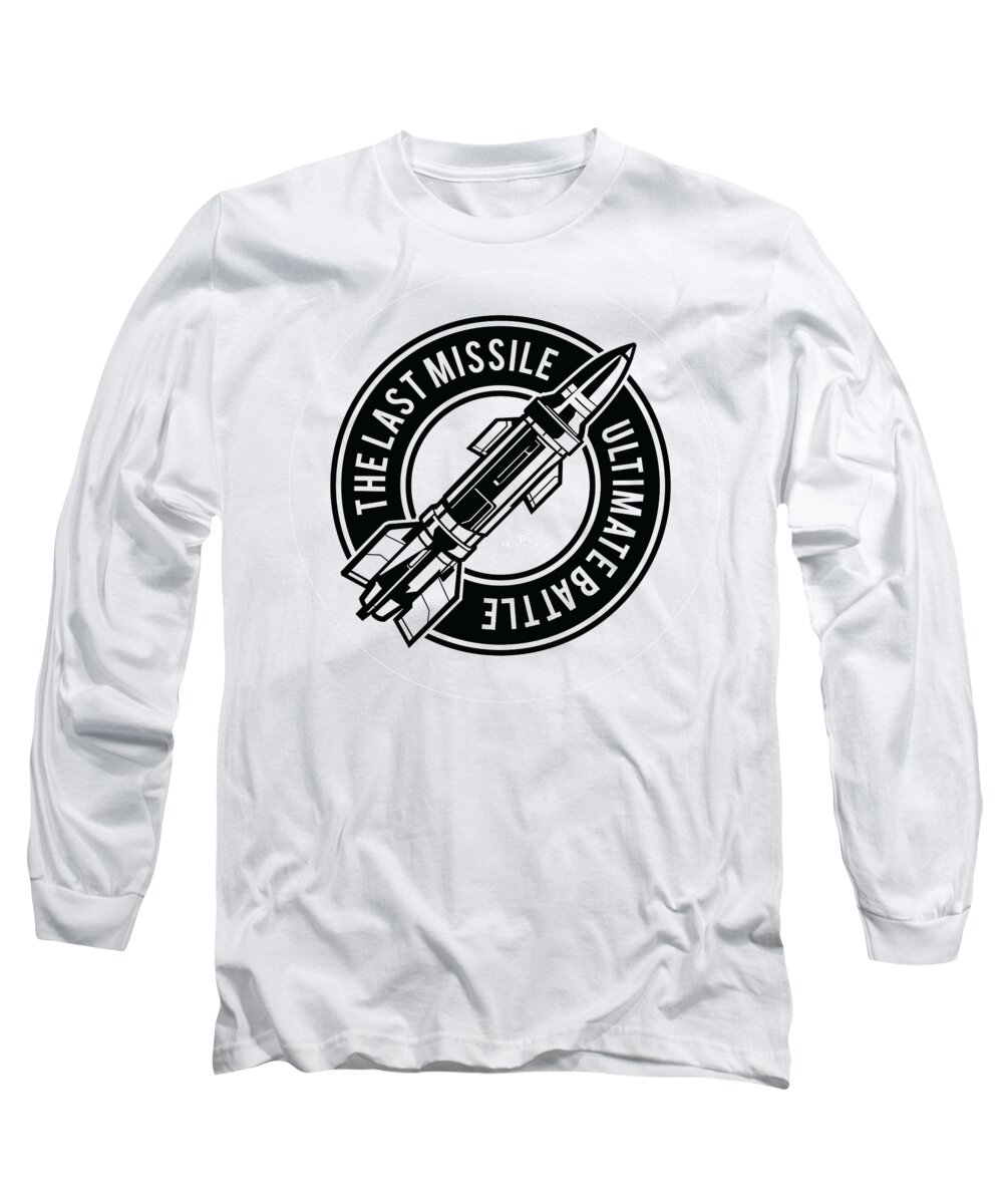 Nuclear Long Sleeve T-Shirt featuring the digital art The Last Missile by Long Shot