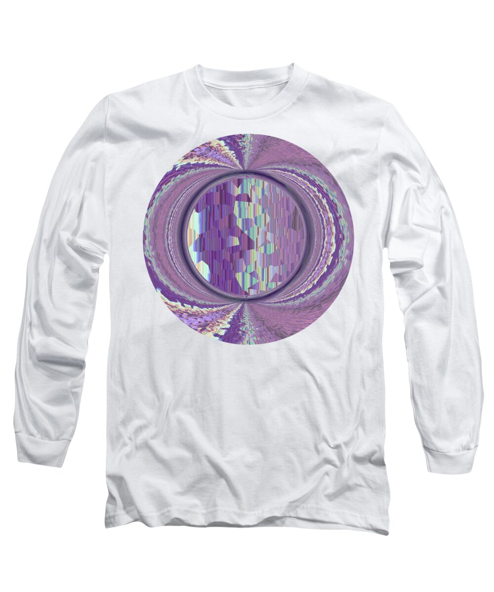 Mauve Long Sleeve T-Shirt featuring the digital art Union Of Worlds by Rachel Hannah