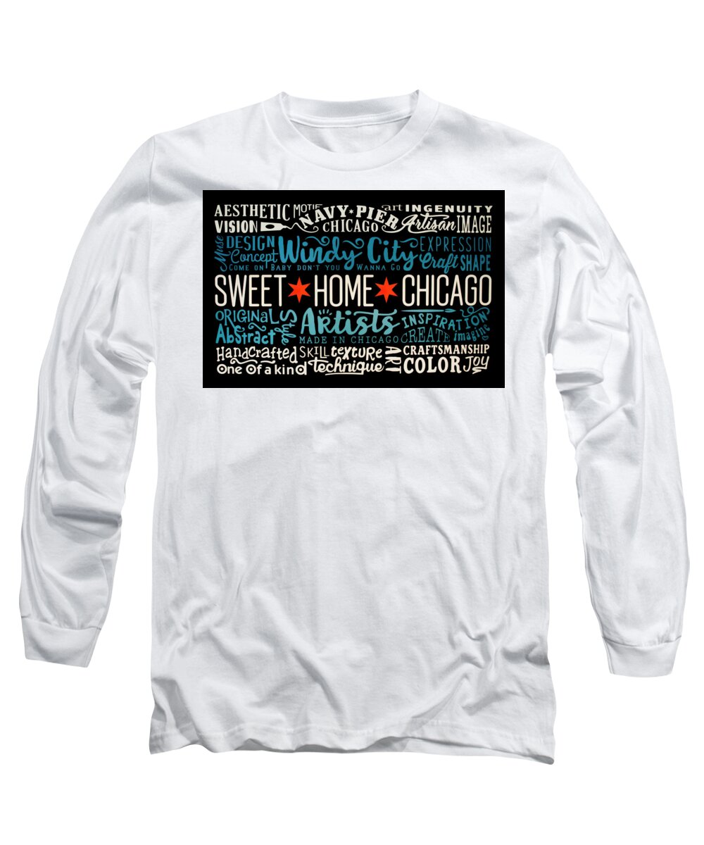 Chicago Long Sleeve T-Shirt featuring the photograph Wall art Chicago by Stuart Manning