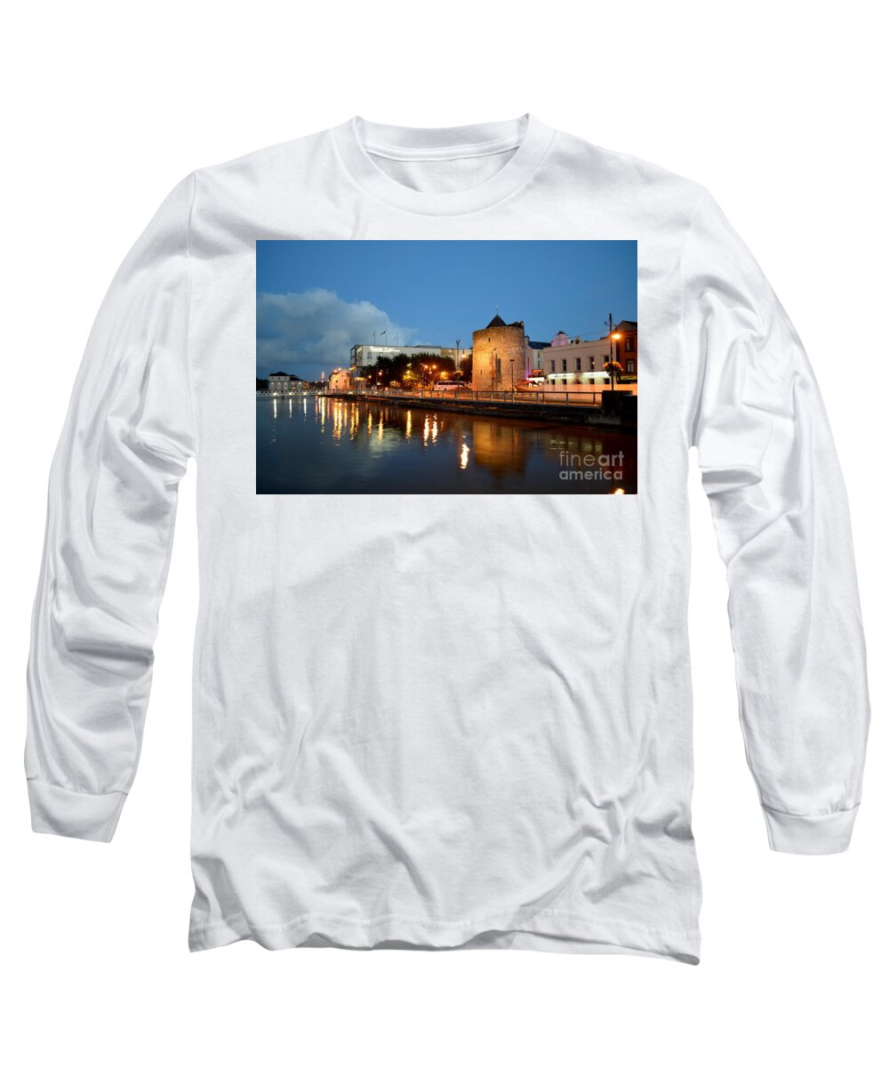 River Suir Long Sleeve T-Shirt featuring the photograph Waterford City Reflections by Joe Cashin