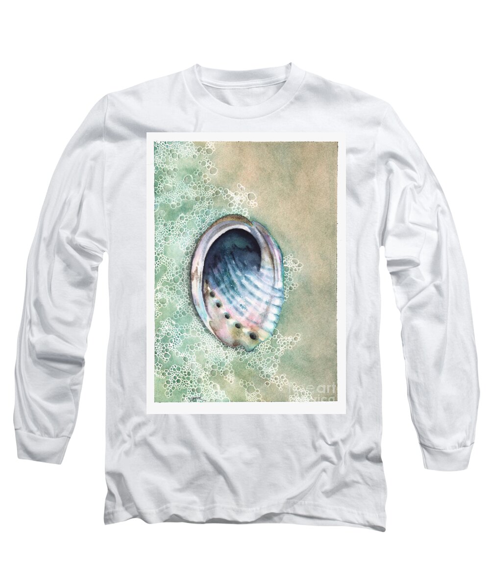 Abalone Long Sleeve T-Shirt featuring the painting Abalone by Hilda Wagner