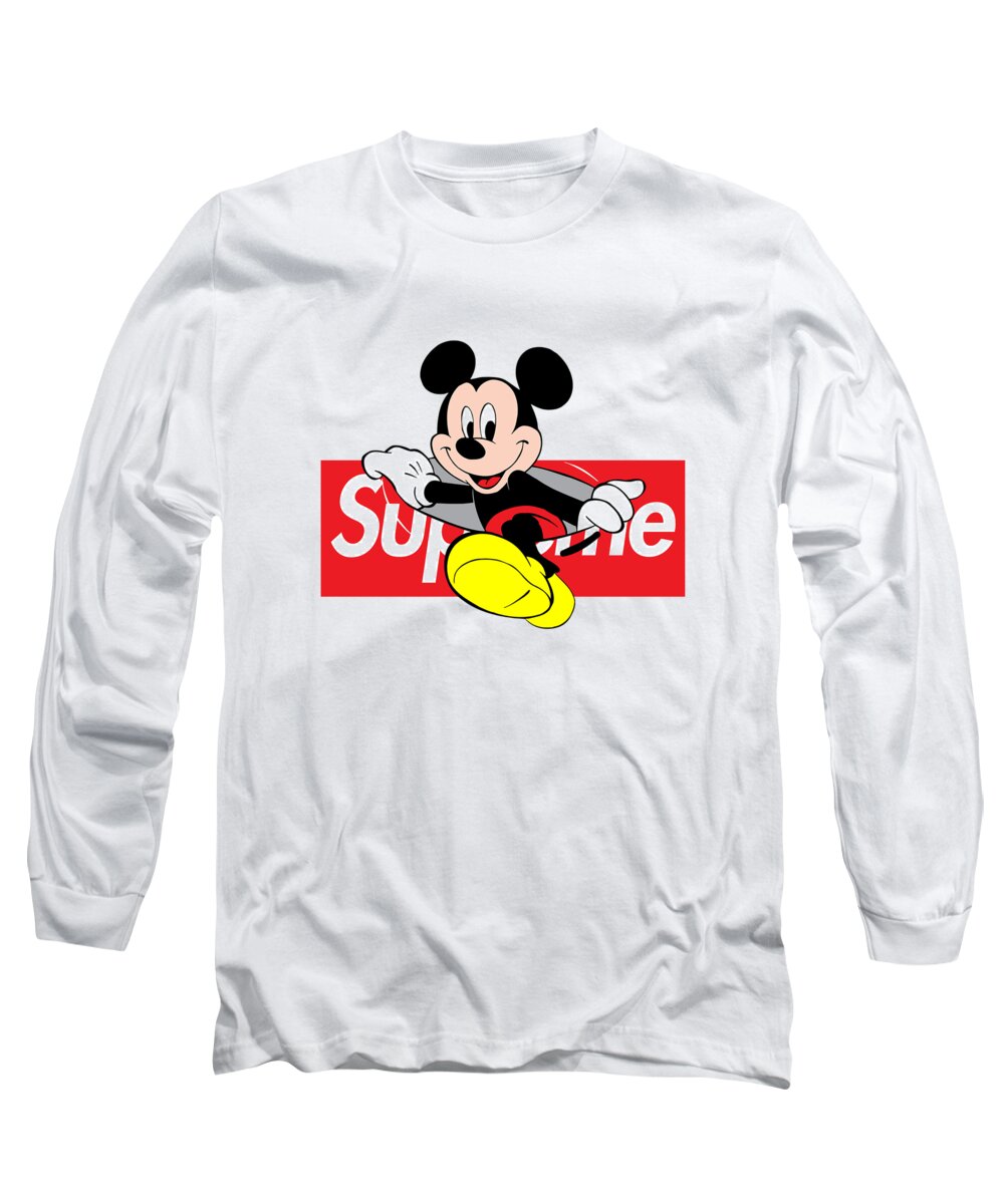 Mickey Supreme #1 Long Sleeve T-Shirt by Rafa Struick - Pixels