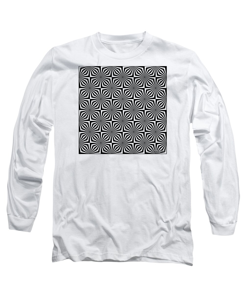 Op Art Long Sleeve T-Shirt featuring the mixed media Stay High #2 by Gianni Sarcone