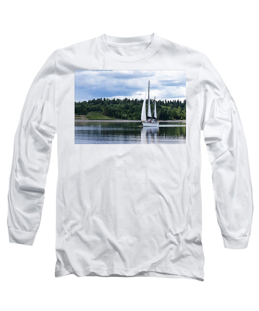Ketch Long Sleeve T-Shirt featuring the photograph Tranquility #1 by Bruce Bonnett