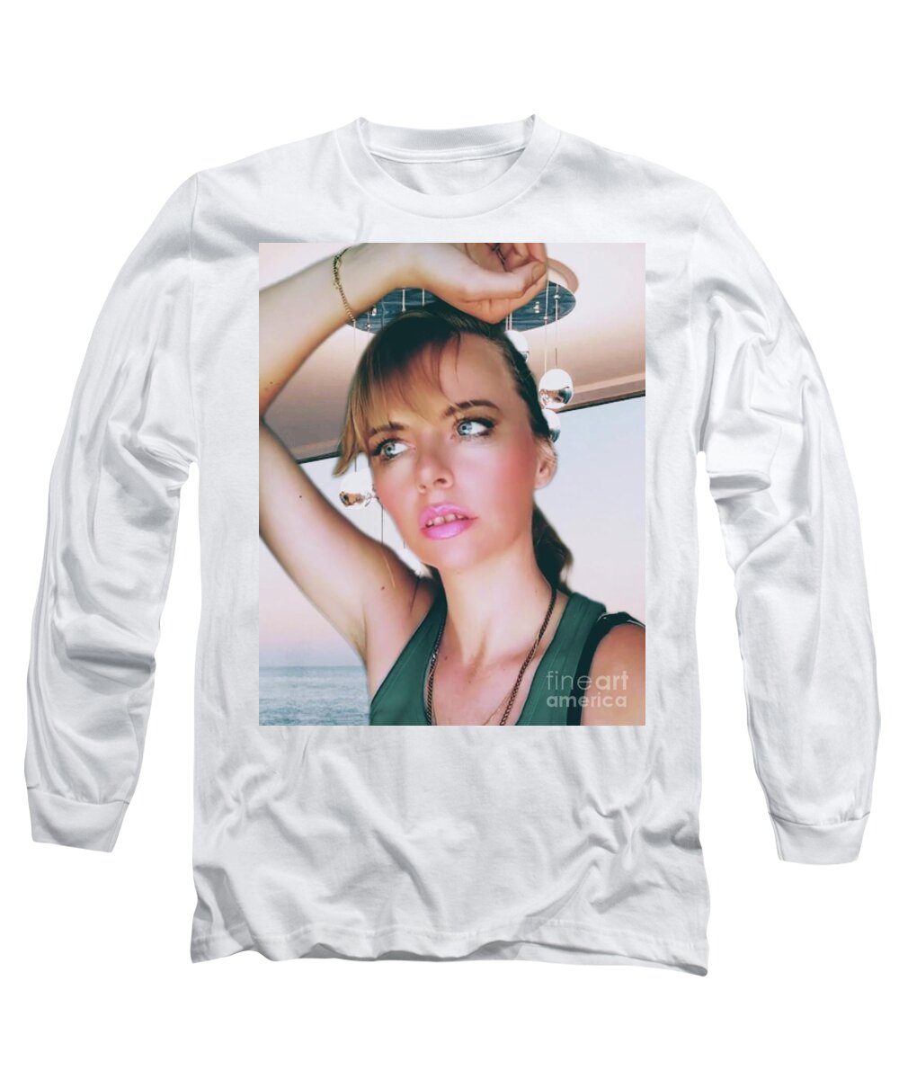 Portret Long Sleeve T-Shirt featuring the photograph Portret Actress Yvonne Padmos #10 by Yvonne Padmos