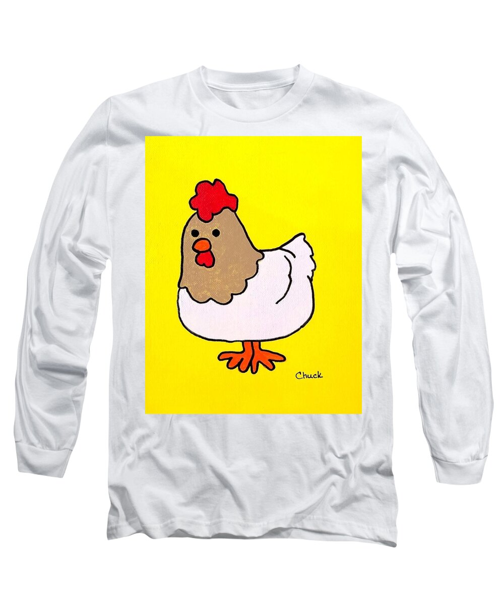 Chicken Long Sleeve T-Shirt featuring the photograph 2ten by Chuck