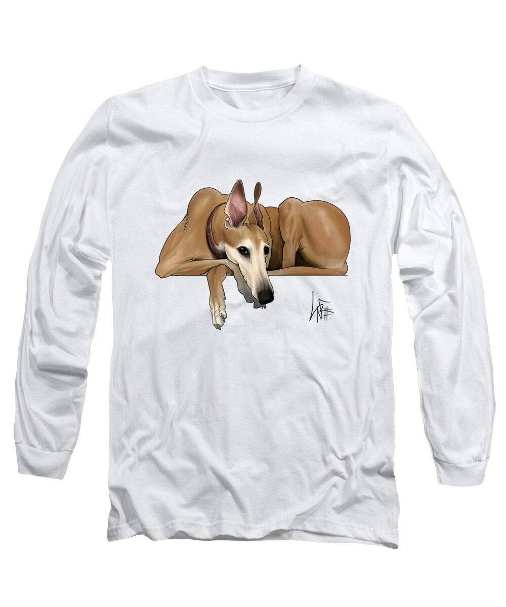 5871 Long Sleeve T-Shirt featuring the drawing 5871 Law by John LaFree