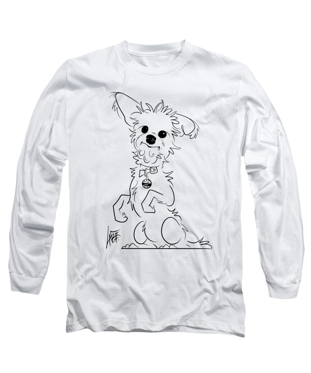5942 Long Sleeve T-Shirt featuring the drawing 5942 McDowell by John LaFree