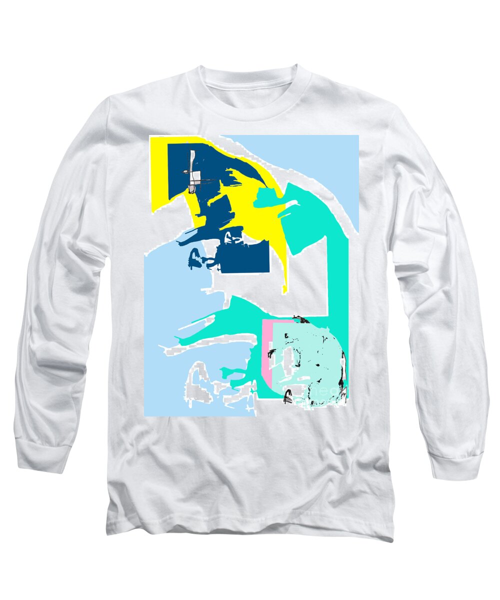 Contemporary Art Long Sleeve T-Shirt featuring the digital art A Golden Raven by Jeremiah Ray
