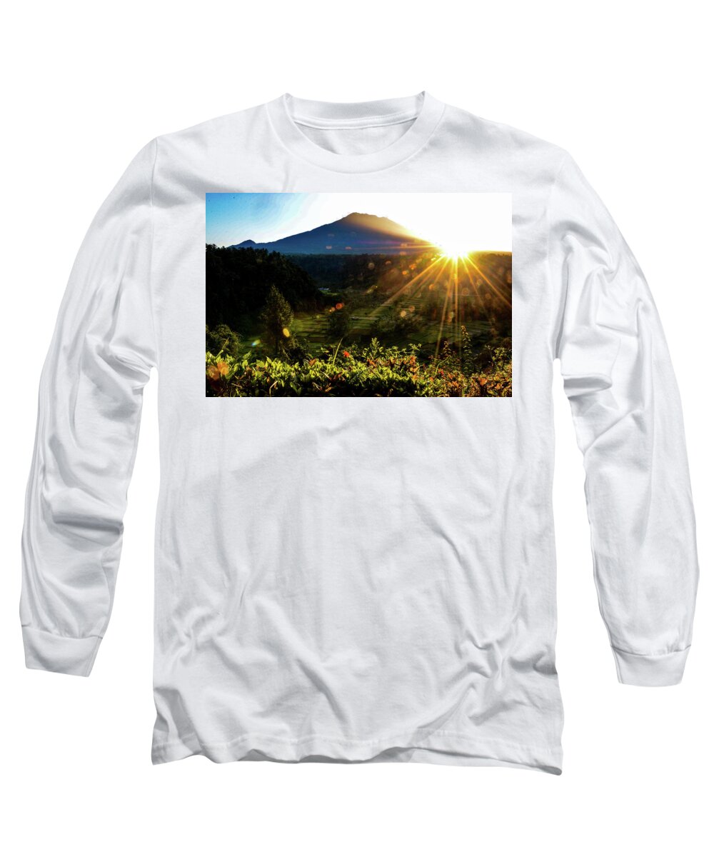 Volcano Long Sleeve T-Shirt featuring the photograph This Side Of Paradise - Mount Agung. Bali, Indonesia by Earth And Spirit