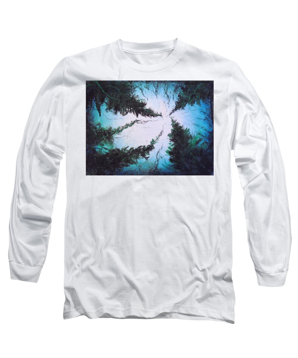 Weed Long Sleeve T-Shirt featuring the pastel A Sea Calling by Jen Shearer