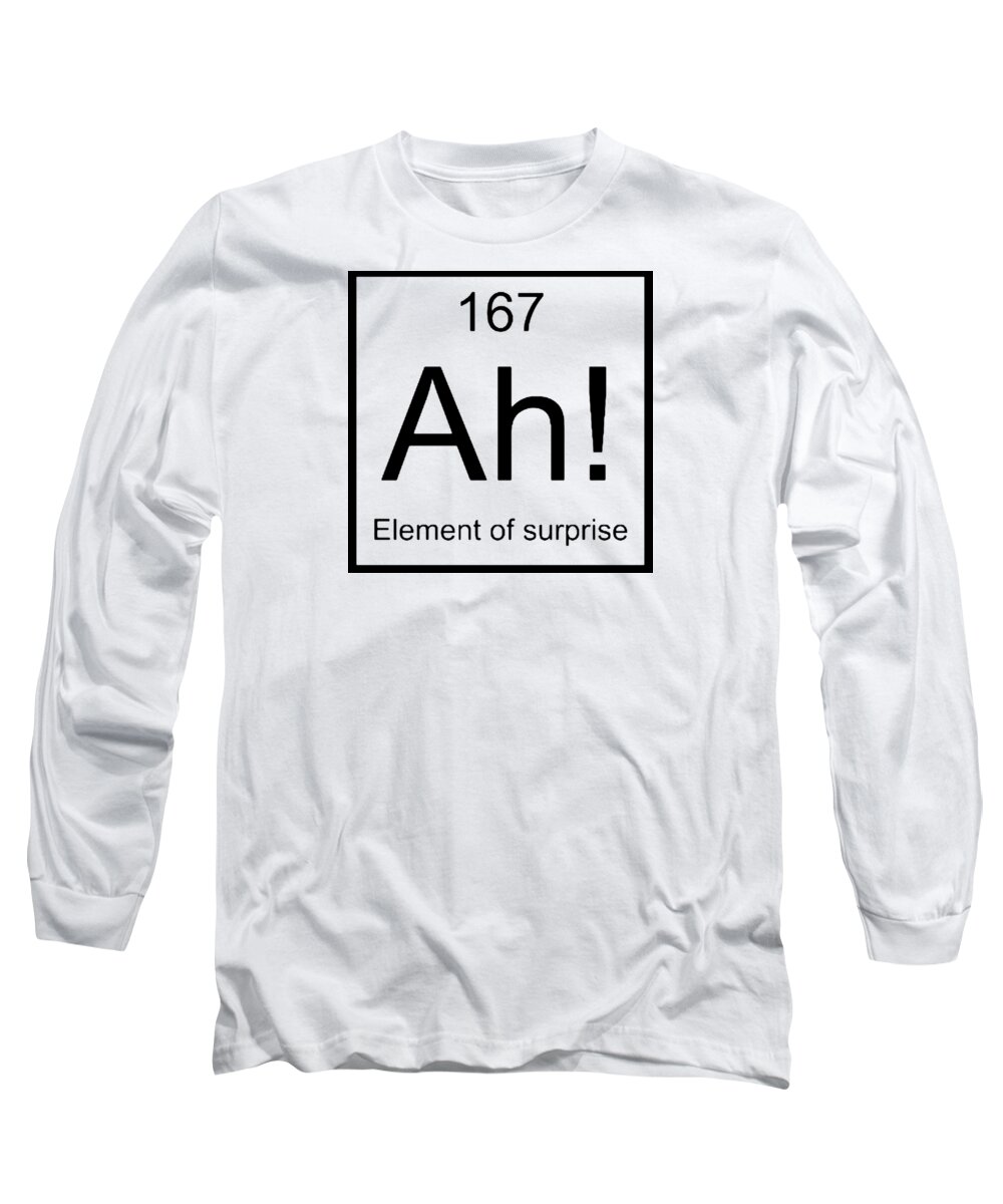Periodic Table Of The Elements Vintage Chart On Worn Stained Distressed Canvas Long Sleeve T-Shirt featuring the painting Ah The Element of Surprise T-Shirt Gift for Science Geek Short Sleeve Unisex T-Shirt by Tony Rubino