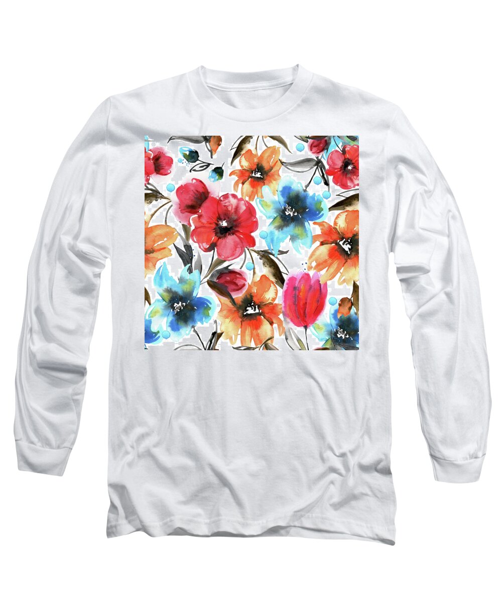 Spring Long Sleeve T-Shirt featuring the painting Amarena by Zazzy Art Bar