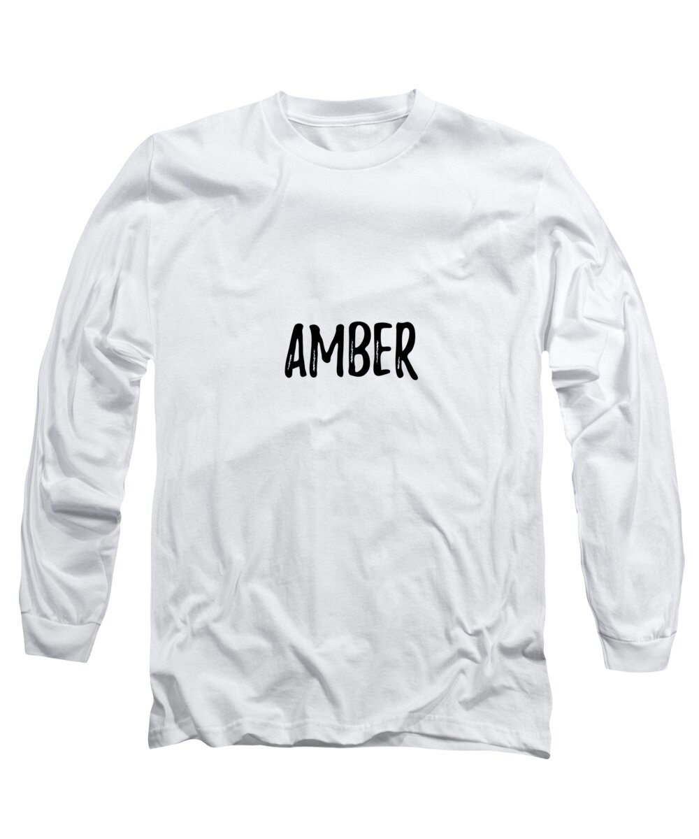 Amber Long Sleeve T-Shirt featuring the digital art Amber by Jeff Creation