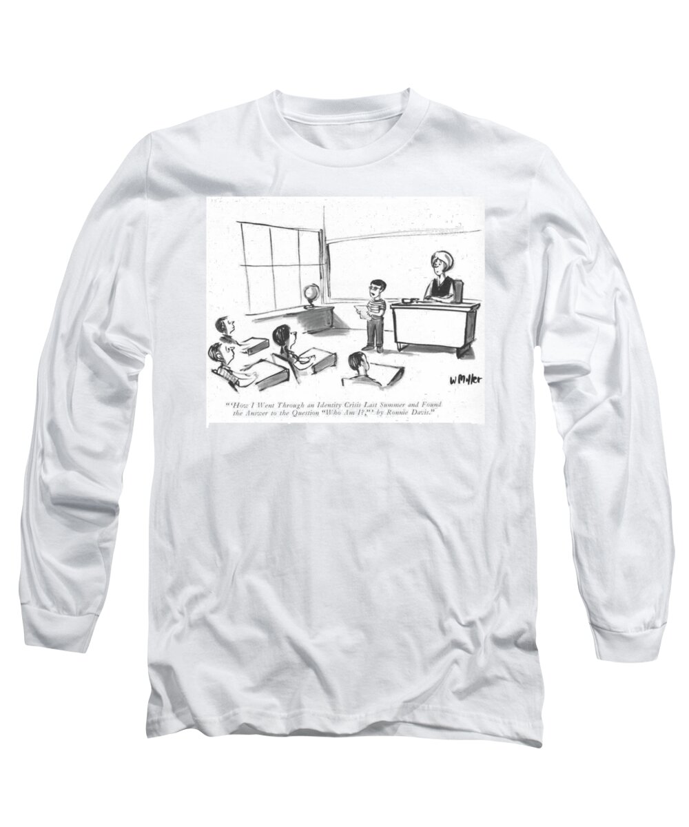  how I Went Through An Identity Crisis Last Summer And Found The Answer To The Question Who Am I? Long Sleeve T-Shirt featuring the drawing An Identity Crisis Last Summer by Warren Miller