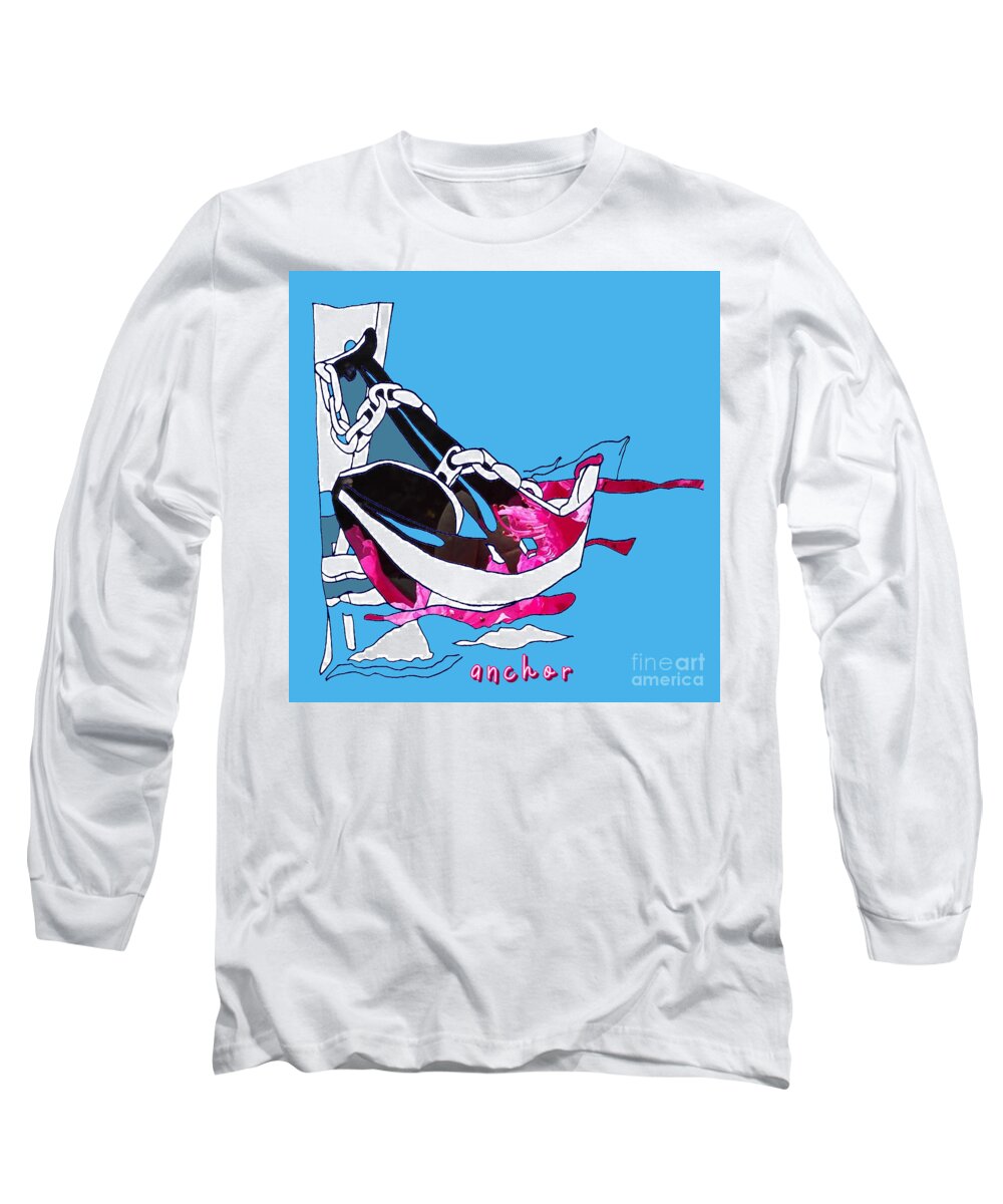 Drawing And Photography Long Sleeve T-Shirt featuring the drawing Anchor by Carol Rashawnna Williams
