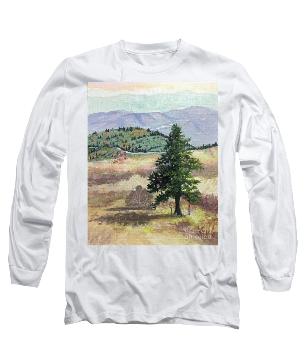 Art Loeb Long Sleeve T-Shirt featuring the painting Art Loeb Lone Pine by Anne Marie Brown