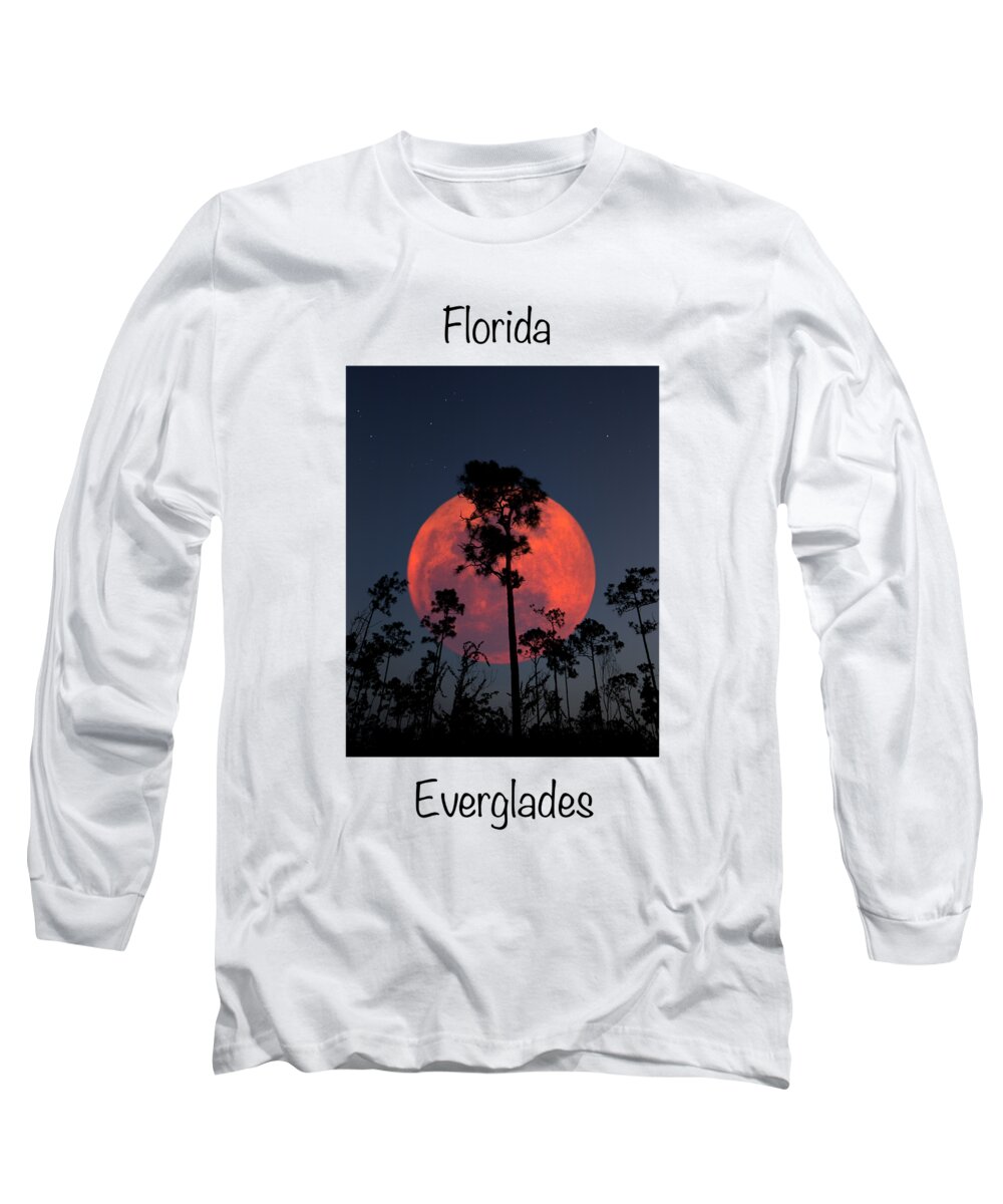Moon Long Sleeve T-Shirt featuring the photograph Everglades Planet by Mark Andrew Thomas