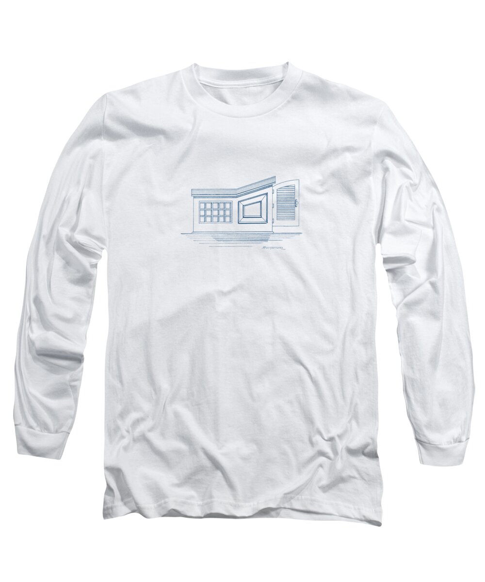 Sailing Vessels Long Sleeve T-Shirt featuring the drawing Companionway by Panagiotis Mastrantonis
