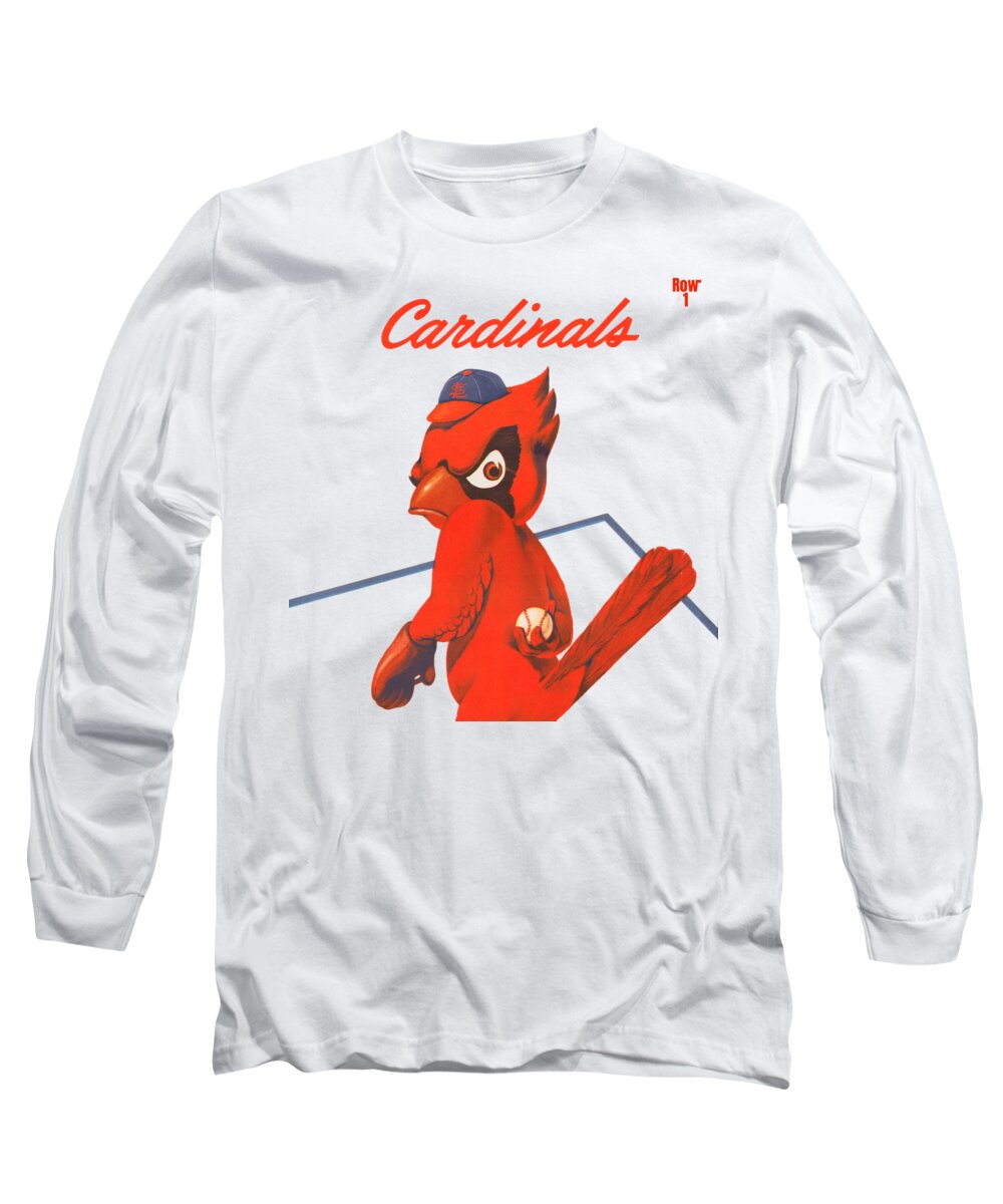 1955 St. Louis Cardinals Art Long Sleeve T-Shirt by Row One Brand