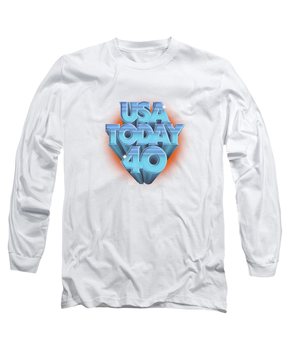 Usa Today Long Sleeve T-Shirt featuring the digital art USA TODAY 40th Anniversary by Gannett
